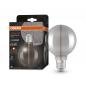 Preview: OSRAM E27 LED Vintage Rauchglas Filament Lampe Magnetic Style in Kugelform 2,2W wie 6W extra warmweißes Licht 1800K